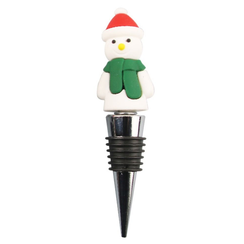 Reusable Christmas Wine Bottle Stopper Vacuum Sealed Christmas Bottle Sealing Plug Holiday Party