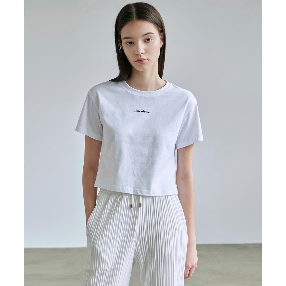 

NICKNICOLE Cropped Nicole Half TeeWhite