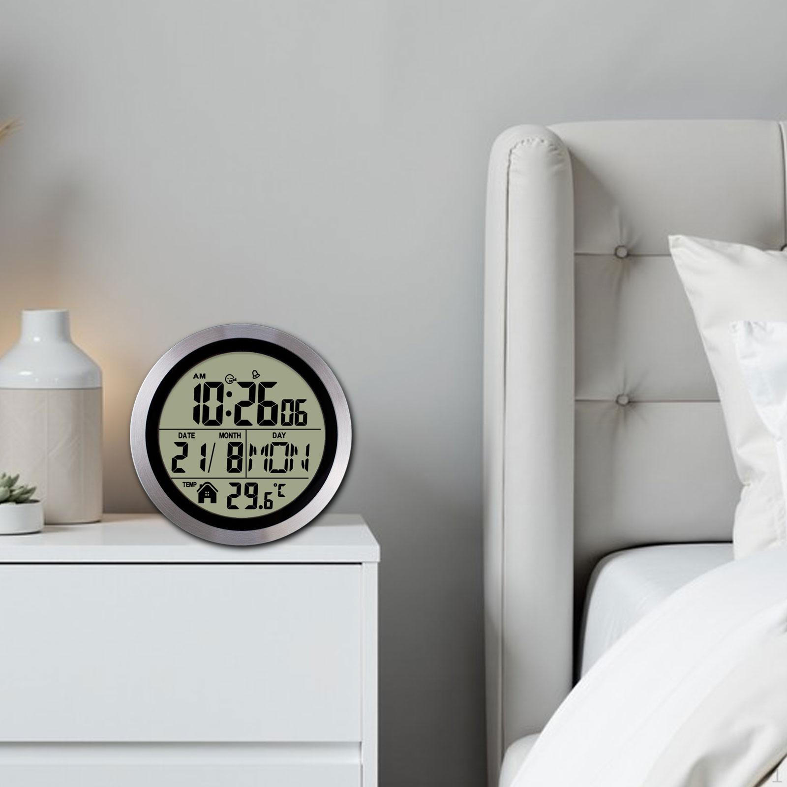 

Будильник настольный с 12/24-часовым дисплеем и функцией повтора сигнала Офис Кухня Aluminum frame