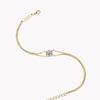 Lnngy Moissanite Bracelet Sterling Silver Certified Double Chain Bracelets for Women Charm Wedding Jewelry Gift