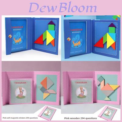 Magnetic Tangram Puzzle With Wooden Material For Childrens Brain Development Education Toy