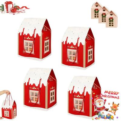 3D Pop-Up Weihnachtswunderland Hütte Geschenkbox Papier Mehrzweck Leckerli-Boxen Keks Süßigkeiten Verpackungsbox