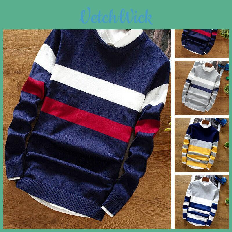 Eleganti Maglioni da Uomo Casual a Manica Lunga Lavorati a Maglia Larghi, Top per Ogni Stagione