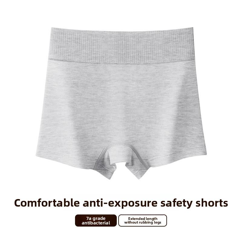 Women's Summer Cotton Anti Light Anti Wear Leg Mid Waist Safety Briefs
