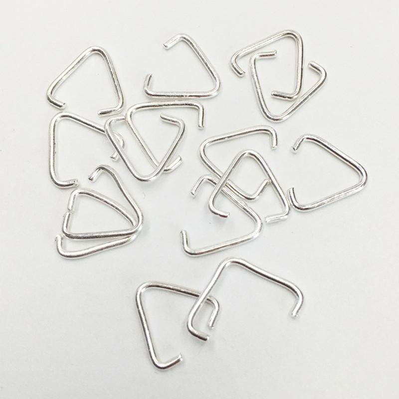 100 Pieces Alloy for Triangle Open Jump Ring Split Ring Connector Clasp Hook DIY Findings For Jewelry Making Accessories