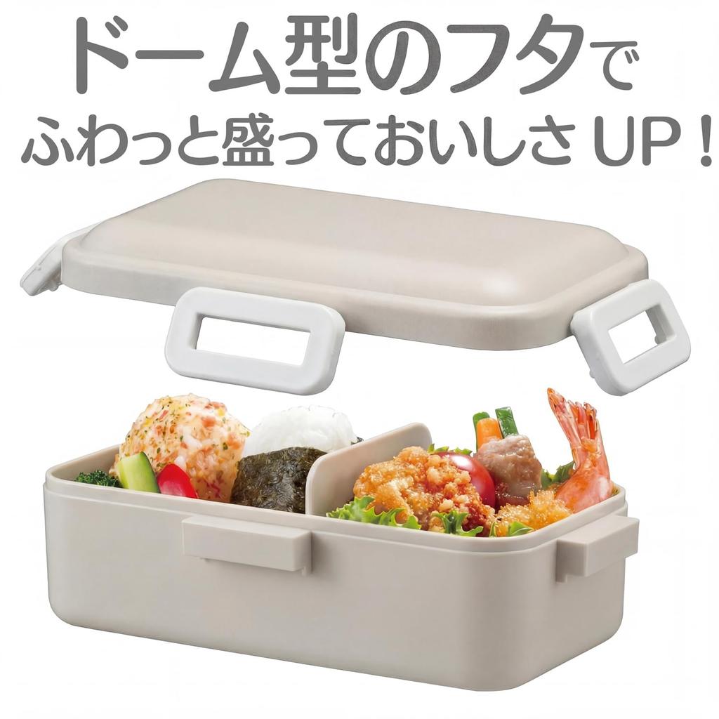 Skater Bento Box 530ml 1 Tier Women Japan Leak-Resistant Lock Lunch Box Dusky Gray PFLB6AG-A Dishwasher Microwave Safe