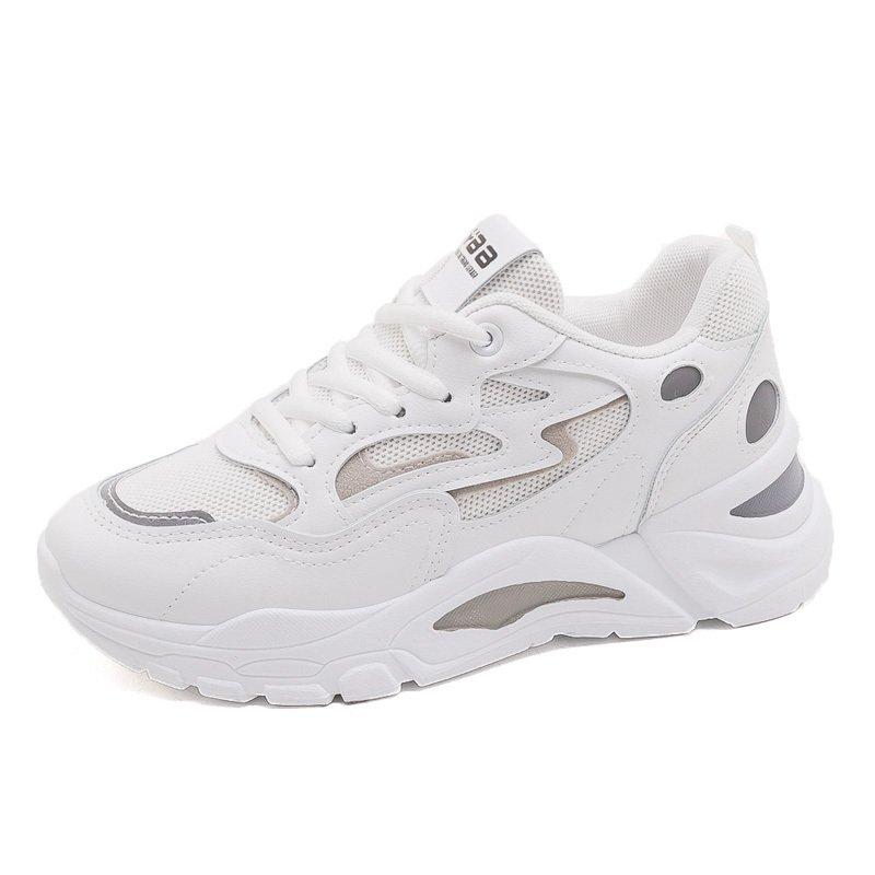 Mode Sneaker Damen Vulkanisierte Schuhe 2025Neu Weiblich Schwarz Weiß Plateau-Sneaker Dicke Sohle Lässige Damenschuhe