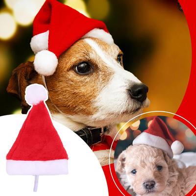 (Nikita) Potřeby pro vánoční dekorace Pet Vánoční čepice Pes Malá čepice Plyšová čepice Pet