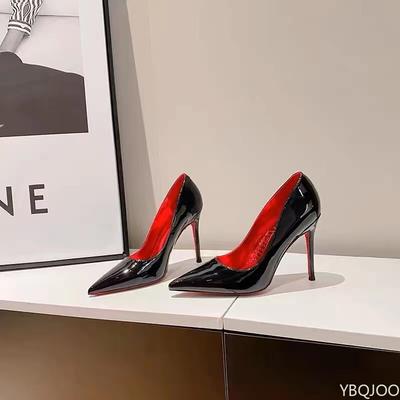 Women's New High Heels Wedding Plus Size Shoes Rhinestones Pumps Red Bottom High Heels Bride Pointed Toe Platform Heels Mujer