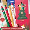Christmas Edition 0.5mm Black Gel Pen Set - Quick-Drying, 4 Pieces