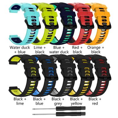 Replacement Steel Buckle Silicone Strap For Garmin- Forerunner 735xt/220/230/235