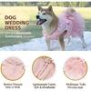 Luxury Dog Tulle Dress - Cute Princess Lace Wedding Dress with Flower Bowknot Multi-Layer Princess Tutu Skirt for Large Dogs - Pink, 2XL