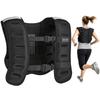 Weighted Vest, 10 Kg Weight Vest with Adjustable Straps, Reflective Strips, Black