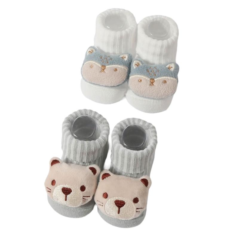 Baumwollstricksocken für Babys mit Zeichentrickfiguren Unisex Babysocken Cartoon-Themenstricksocken für Jungen Mädchen