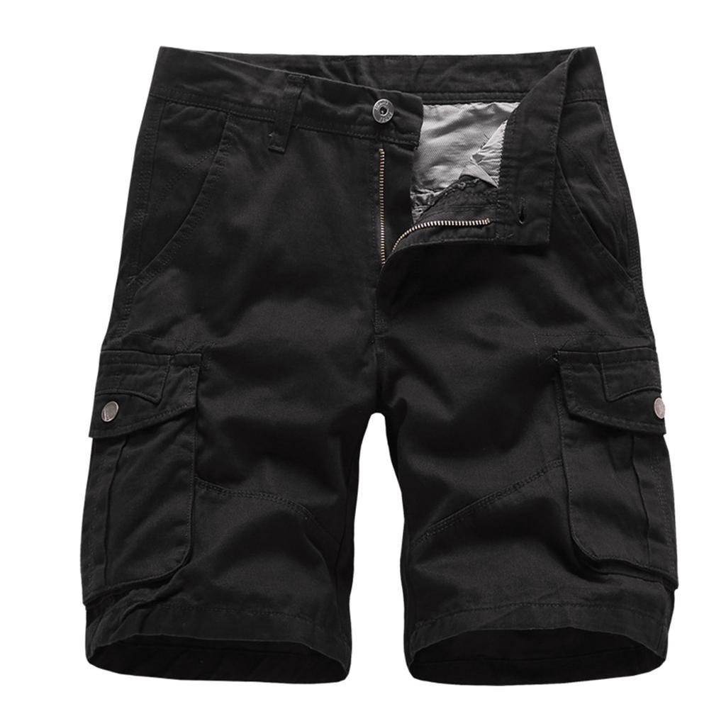 Men's Summer Casual Outdoors Casual Patchwork Pockets Overalls Sport Tooling Shorts Pants