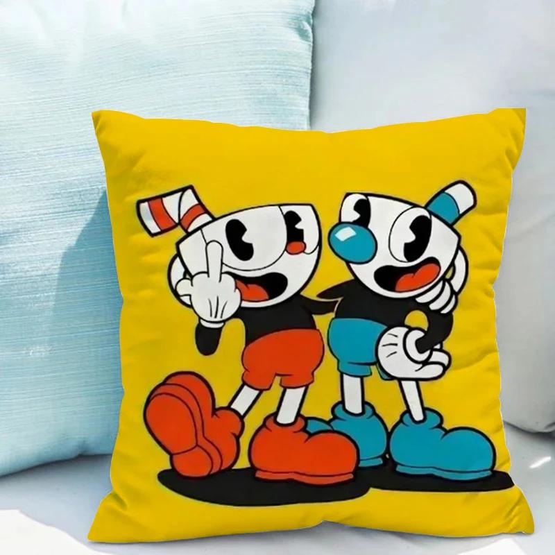 Cushion Covers 45x45 C-cuphead Ornamental Pillows for Living Room Pillowcase 40*40 Fall Decor Lounge Chairs Body Pillow Cover