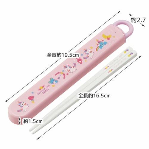 Skater Children's Antibacterial Slide Chopsticks Box Set Unicorn Girls Made in Japan ABS2AMAG-A