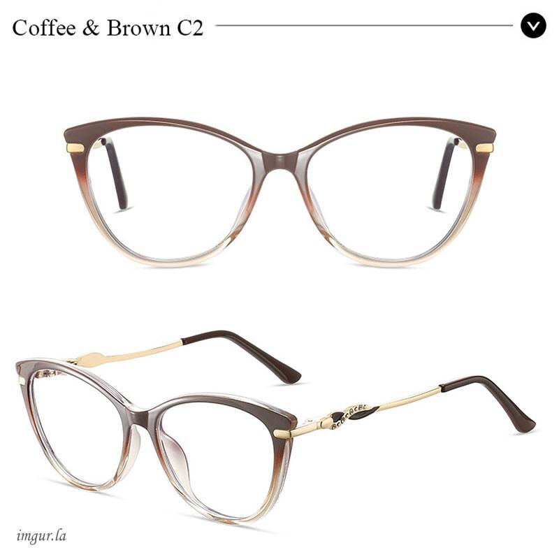 Women's Blue Light Blocking Glasses +2.25 TR90+Metal Frame