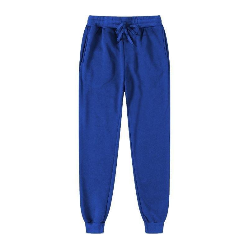 Men'S Spring And Autumn New Slimming Sports Pants Training Breathable Solid Color Fleece Pants Solid Color Sanitary Pants