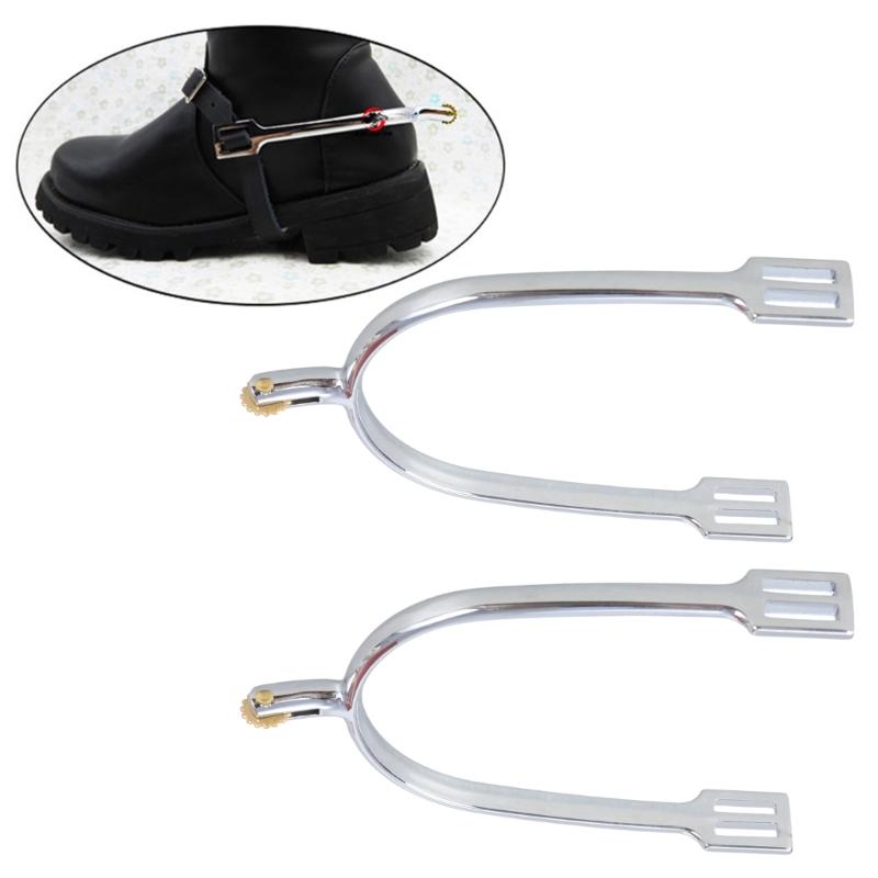 Zincs Alloys Horse Spur Horse Boot Spur Replacement Western Cowboy Horse Spur with Copper Gears for Equestrians Training