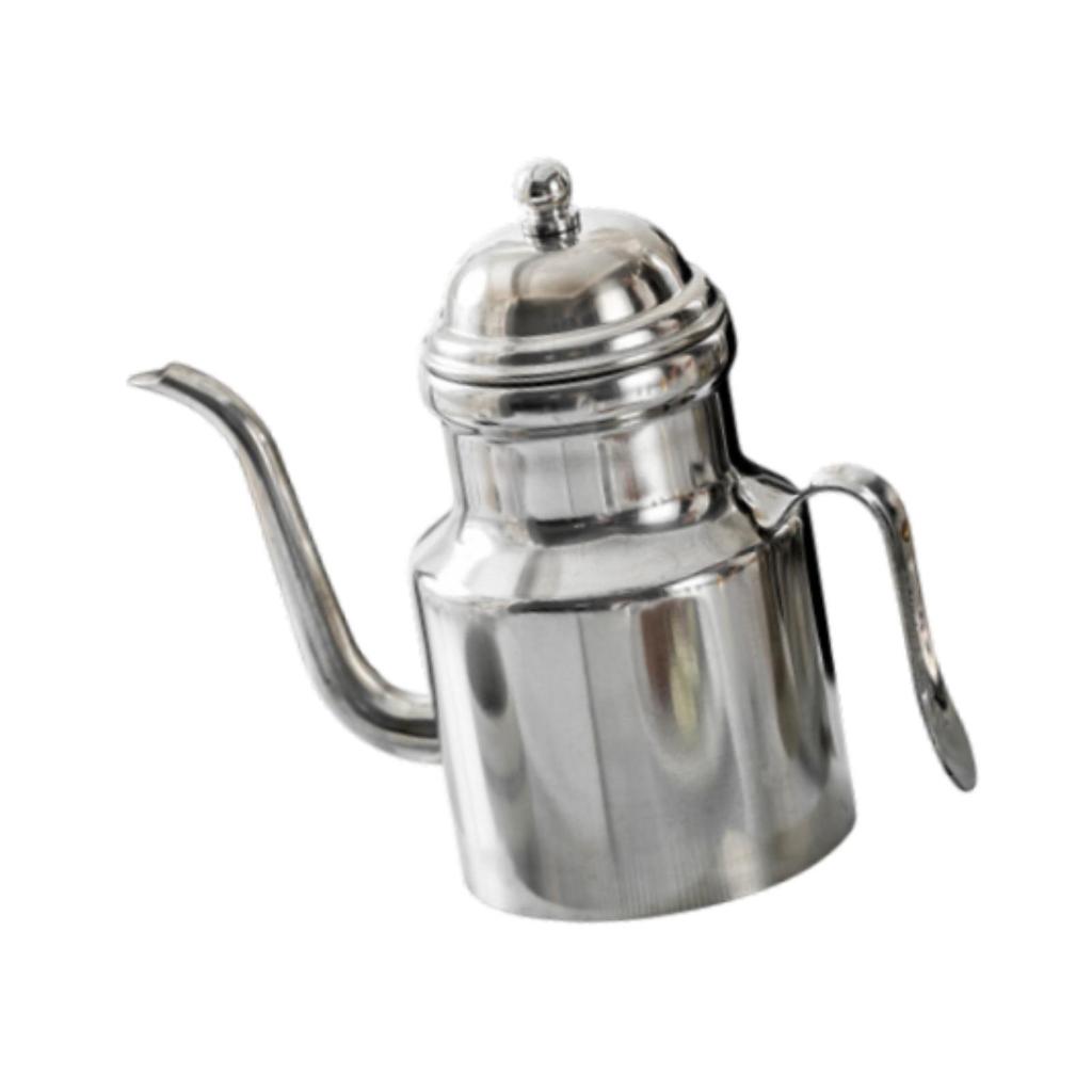 Stainless Steel Oil Container 450ml Leakproof Dispenser Pot for Cooking Camping Home Kitchen
