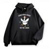Trumpet Goose Print Loose Hoodie Cute Sportswear Retro Duck Hip-hop Streetwear Harajuku Women's Sweatshirt Fashionable Hoodie