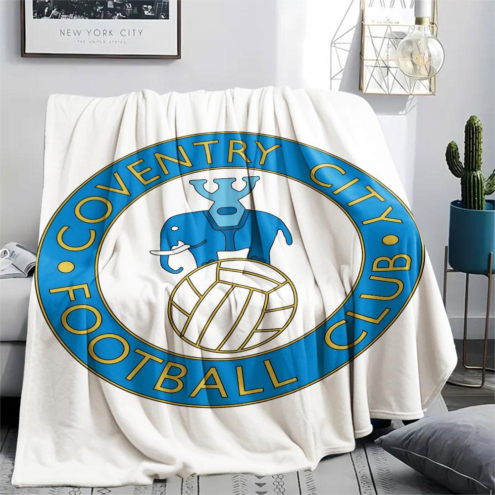 Coventry City Printed Flannel Blanket, Soft Throw for Bedroom Sofa, Washable, Christmas Present, Great Gift.