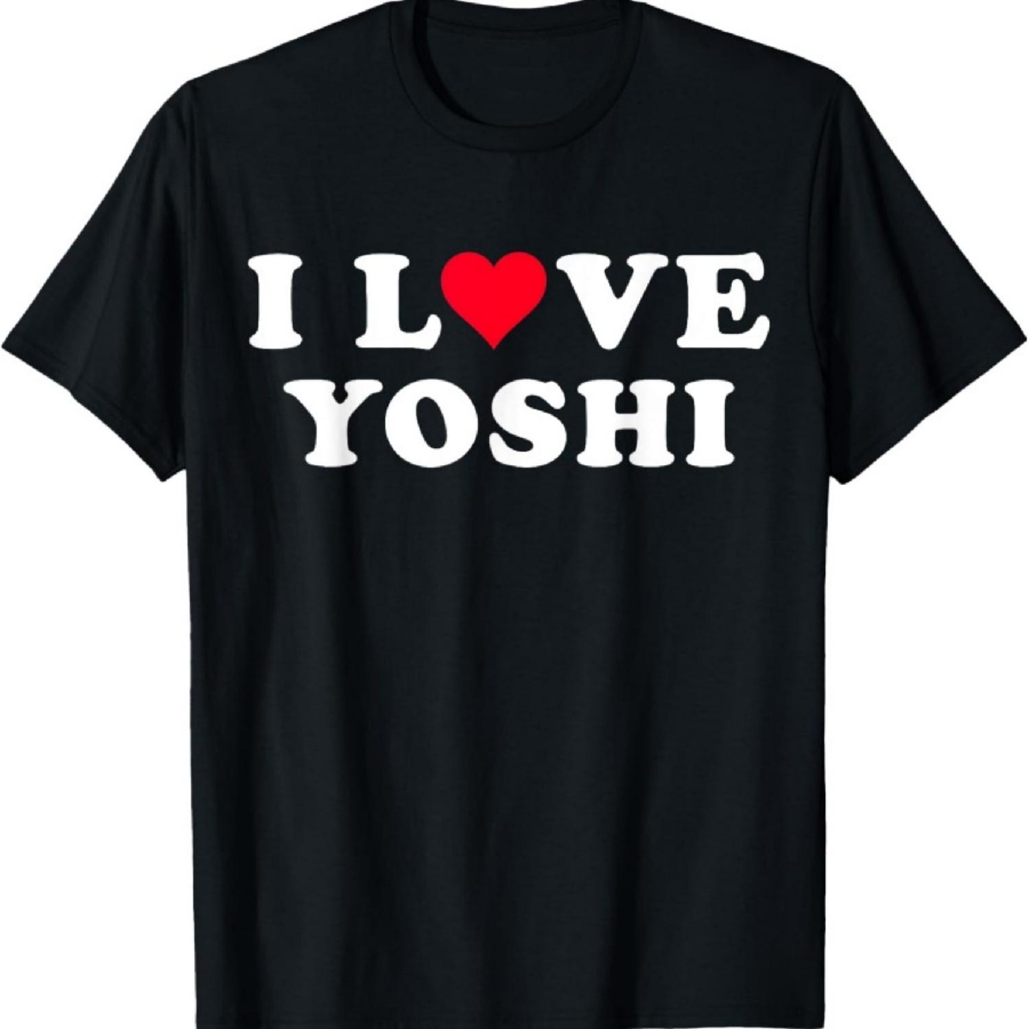 

I Love Yoshi Matching Girlfriend & Boyfriend Yoshi Name T-Shirt XXXXXL чорний