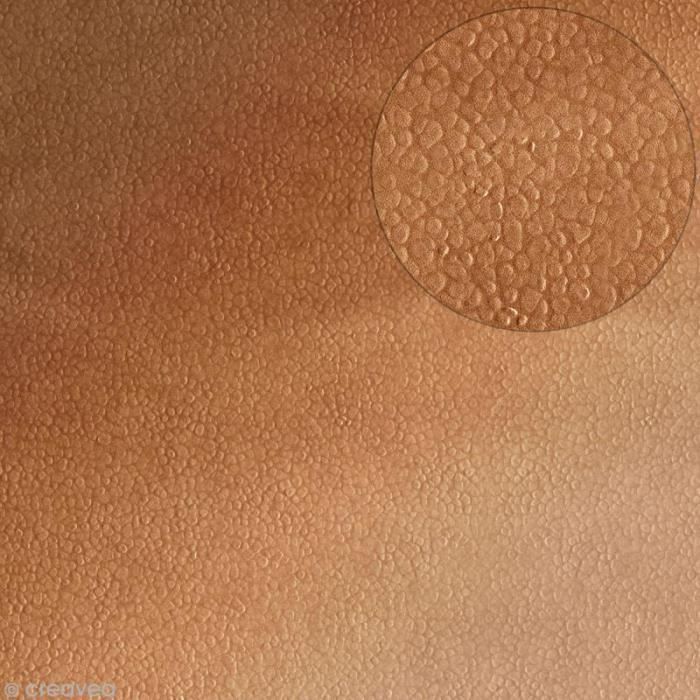 Papier scrapbooking - Bazzill - Martelé - Cuivre - 30 x 30 cm - 1 pièce