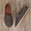 Verschleißfeste Canvas-Herrenschuhe atmungsaktiv faule Ein-Pedal-Gehschuhe Alt-Peking Leinen handgefertigte Stoffschuhe Freizeit-Board-Schuhe