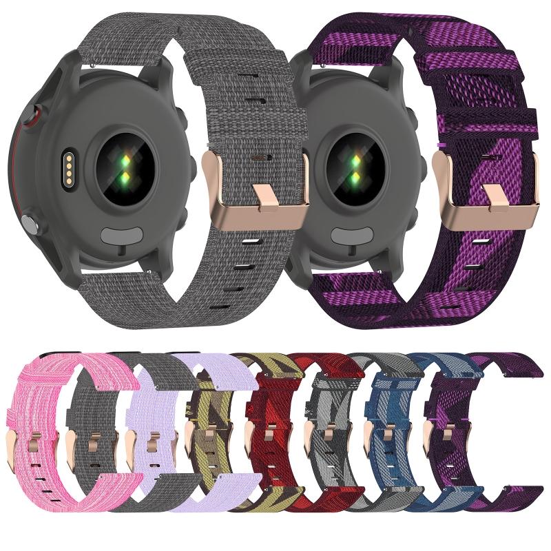 18mm Woven Nylon Band Strap for vivomove 3S, vivoactive 4S, Captain Marvel for Smart Watch Bracelet Wristband