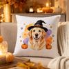 Halloween Sød Dyreprint Kastebetræk 4545 cm, Kort Plys Dekorativ Ensidig Pyntepudebetræk til Sofa Sofa Seng