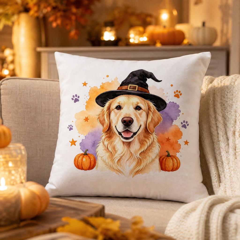Halloween Sød Dyreprint Kastebetræk 4545 cm, Kort Plys Dekorativ Ensidig Pyntepudebetræk til Sofa Sofa Seng