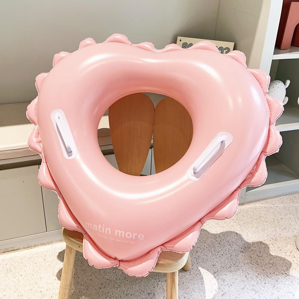 2026 Ins Korean Style Heart Inflatable Swimming Ring for Kids Baby Seat Ring Armpit Float Pink Safety Life Buoy розовый