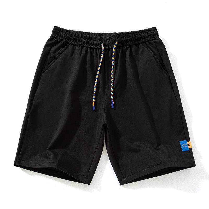 

Летние повседневные шорты Мужская одежда Эластичный пояс Летние шорты XL(68kg-75kg) чёрный