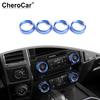 4X Blue Interior Air Condition Switch Knob Ring Trim For Ford F150 XLT 2016-