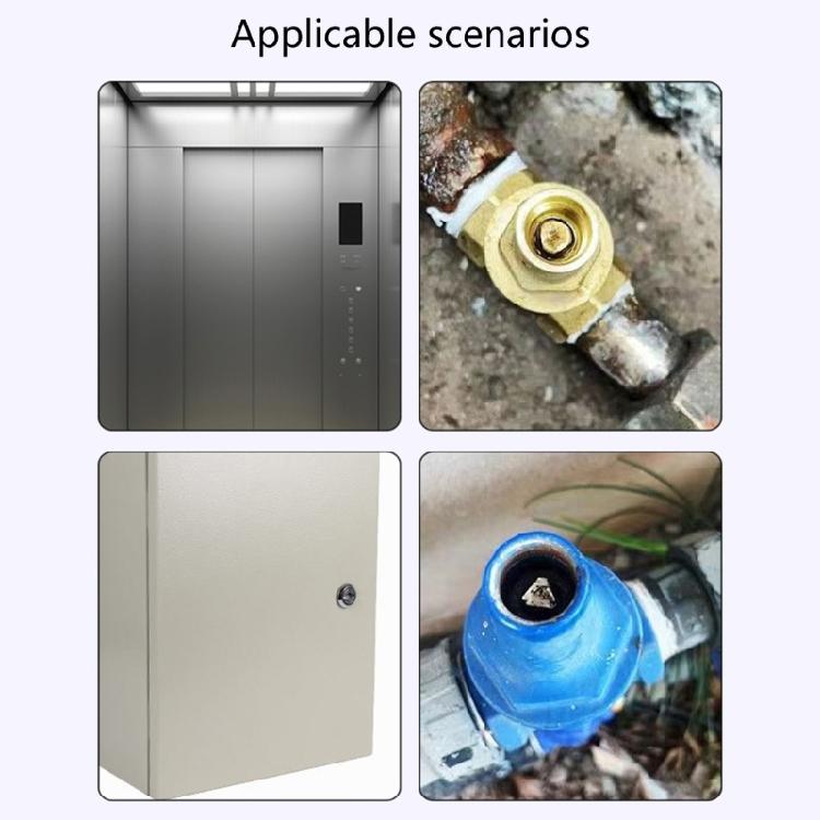 6 Function Crossing Key Wrench For Square Triangular Hexagonal Round Holes Zinc Alloy Ergonomic Grip Industrial Maintenance Tool