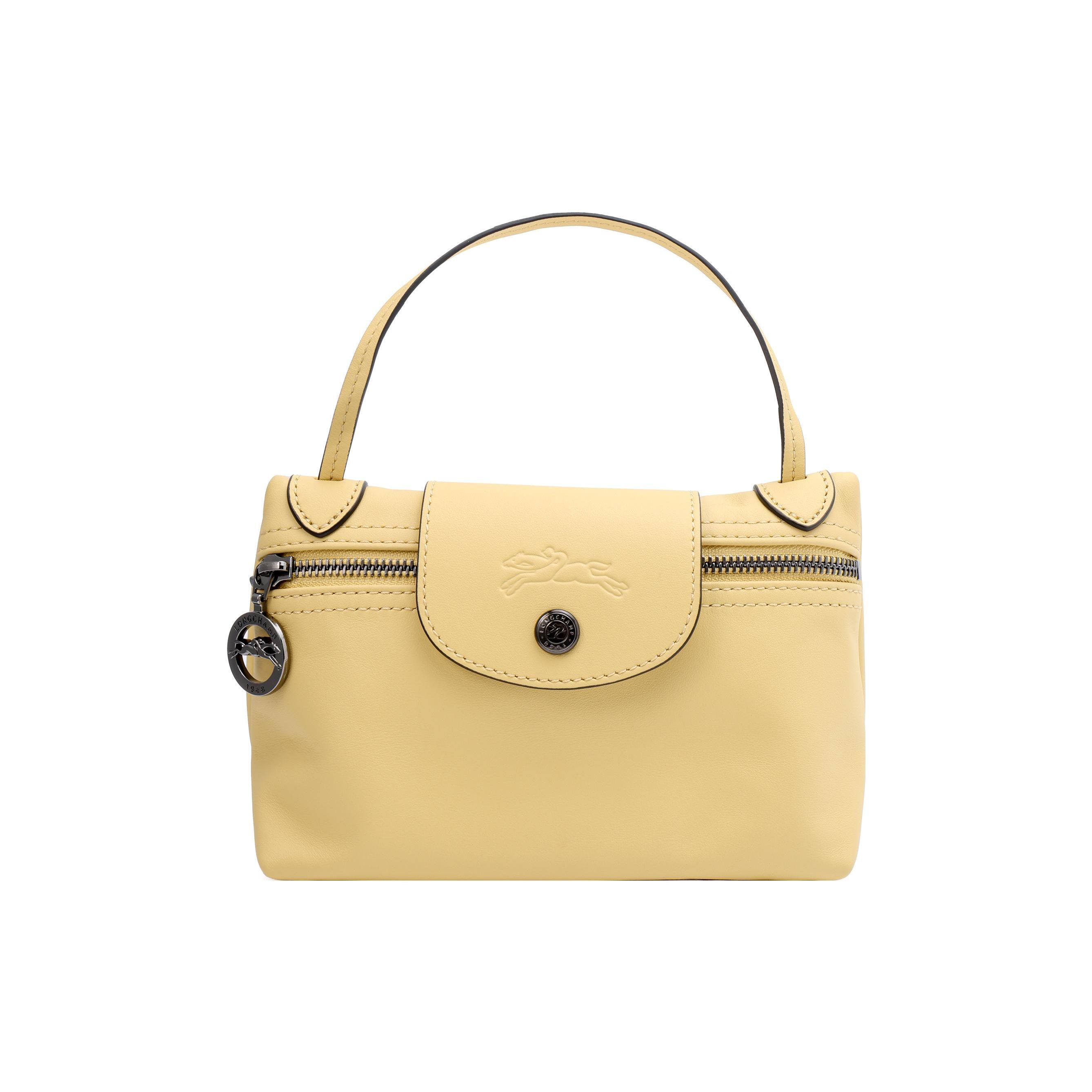 

Longchamp Le Pliage Xtra Solid Color Snap Flap Zipper Closure Large Cowhide Mahjong Box Shoulder Crossbody Mini Bag Women Bags Yellow 10188987A81 Basic Set (Bag+Dust Bag)