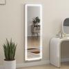 Freestanding LED Mirror, 150 x 50 cm, 3 Colors, Dimmable, Memory, 4 mm Tempered Glass, Clear