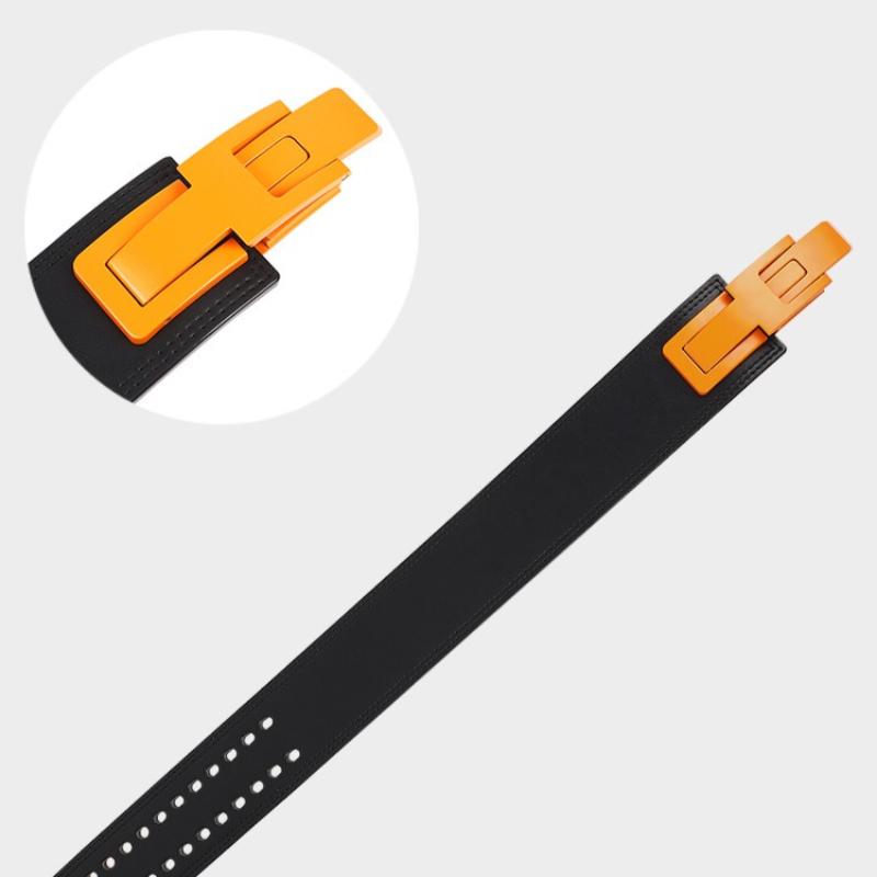 Leather Weightlifting Belt Cowhide Lever Buckle Waist Support Powerlifting Strong Squat Deadlift Gym Training Fitness Workout