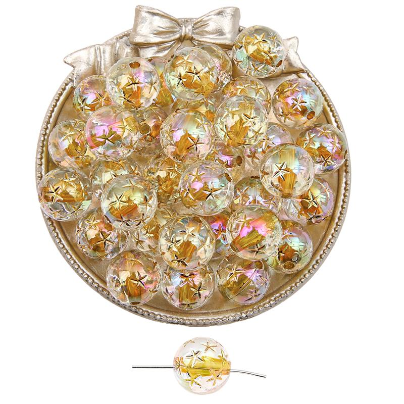 

Акриловые бусины позолоченные бусины со звездами для DIY ожерелья, браслета, сережек, изготовления ювелирных изделий 16mm 10pcs оранжевый