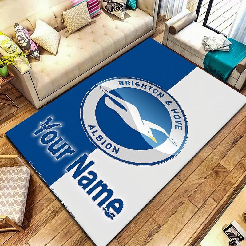 Brighton Hove Albion Custom Name Carpet Rug For Living Room Bedroom Home Sofa Decoration Kids Play Nonslip Floor Mat