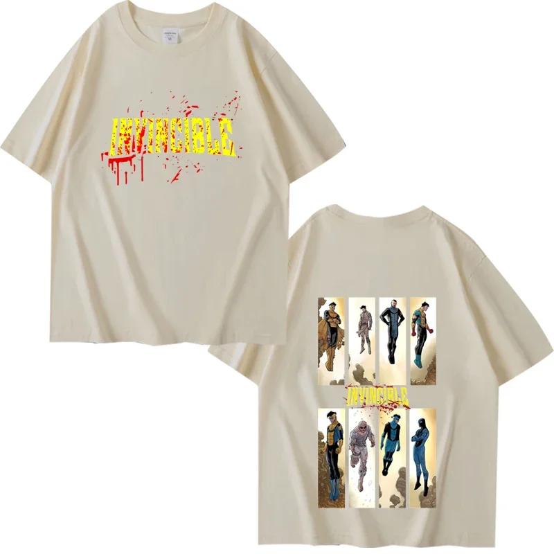 

Men s T-shirt Invincible Mark Grayson Graphic T-shirts Men Women New Summer Cotton StreetwearCasual Fashion Round Neck Tees 4XL белый