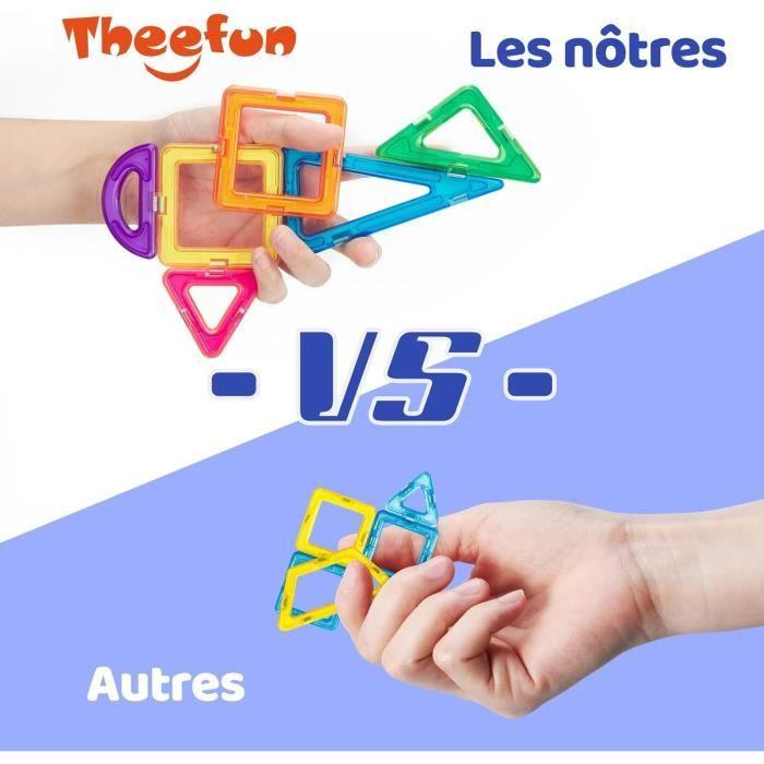 Blocs de construction magnétique - theefun - 136 pièces - plastique abs - sécuritaire - mixte