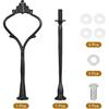 uxcell 1 Set Cake Tray Stand Handle Cupcake Dessert Plate Hardware Fitting Holder Rod Stand Handle for Cake Stand Wedding Party, 2-Tiers Crown Black