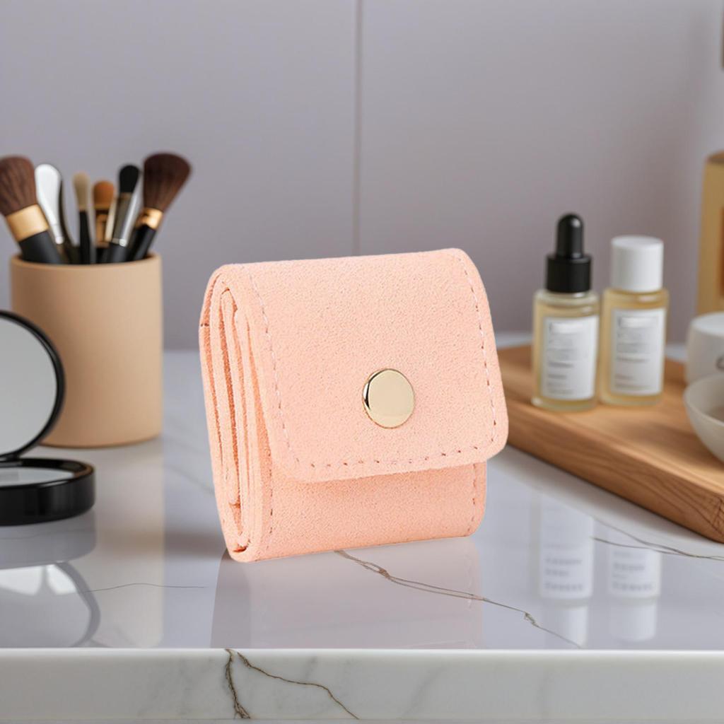 Portable Compartment Jewelry Bag Ring Organizer Mini Travel Jewelry Bag Foldable Multifunctional Jewelry Roll Bag For Earring