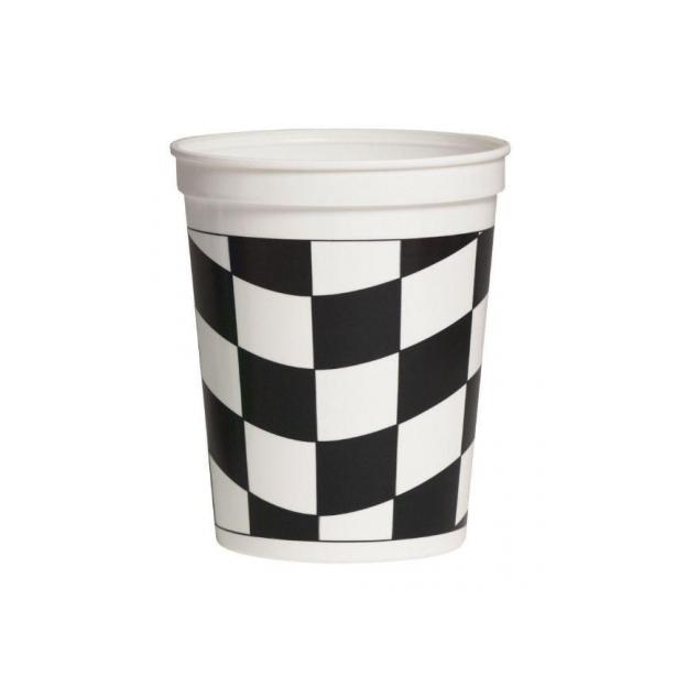 Creative Party Plastic Checkerboard Stadium Cup