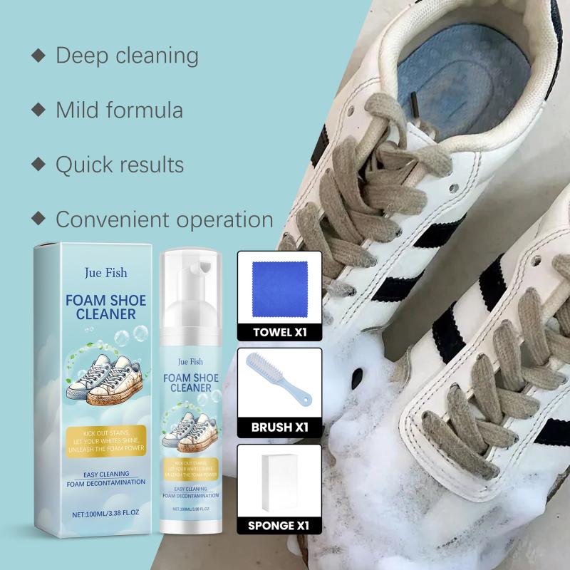 Foam Cleaner Polishing Yellow Edge Cleaning Sneaker Cleaner Spray For White Shoes Whitening Polish Shoe Stain Oxidizing Sneaker one size
