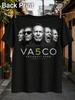 Vasco Residency Show With Five Grayscale Singer Portraits Bold Va5co Text Rome 2027 And Dramatic Unisex All TShirt