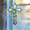 Botanical Art Hanging Decor Lily of The Valley Suncatcher, Acrylic Stained Glass Style Sun Catcher for Window Ornament with Metal Chain, Elegant